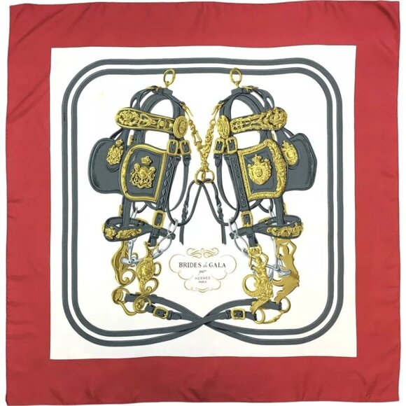 957188BR (S1) Hermes Scarf Brıdes Gala Carre 90 Multicolar Silk - Picture 1 of 10